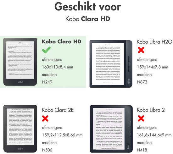 Hoesje geschikt voor Kobo Clara HD E-reader - iMoshion Design Slim Hard Case Bookcase - Black Graphic van Hoesje  — afbeelding 4