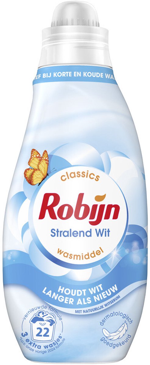 Robijn  Klein    En    Krachtig  Wasmiddel  Stralend  Wit  22  Wasbeurten  665  ML
