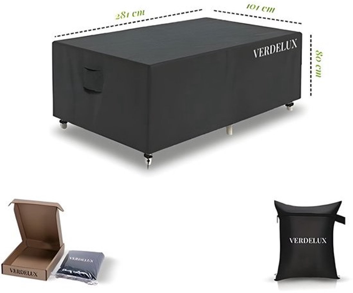 Tafelhoes 281 x 101 x 80 cm Zwart