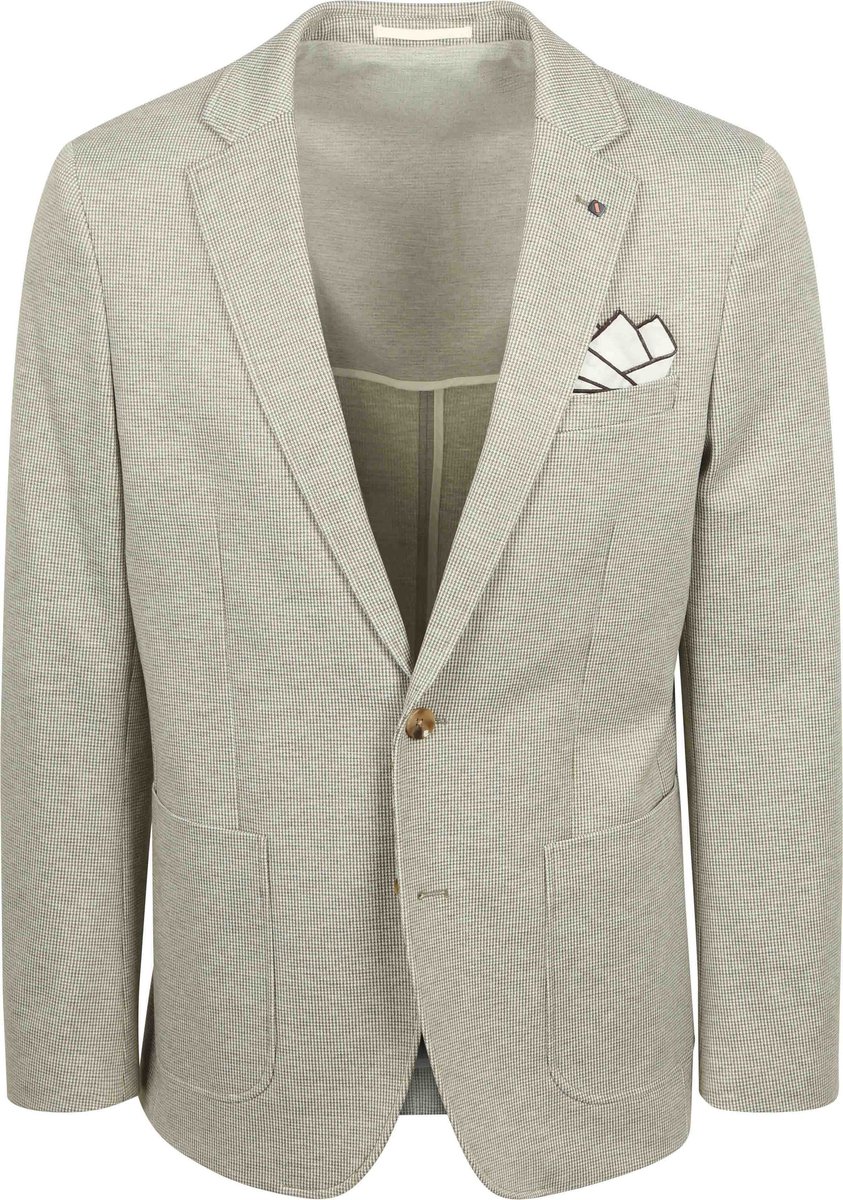Suitable Colbert Fame Houndstooth Olive - Maat 54 - Heren blazer