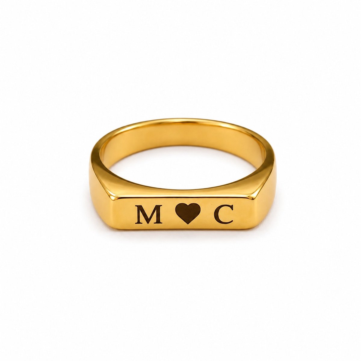 Ring met Initialen Goud, USA 9 / NL 19 (60mm)