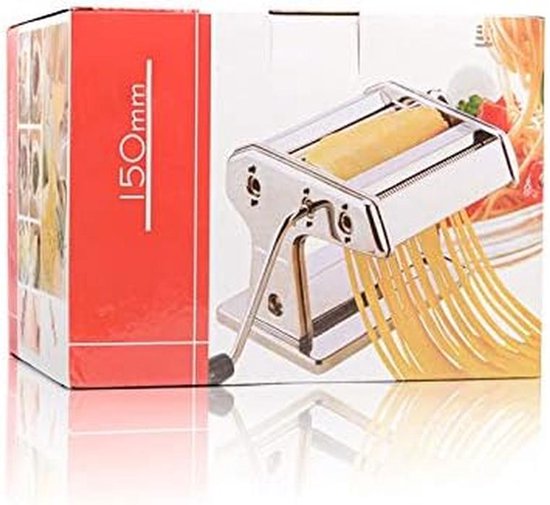 Pastamaker RVS - Pastamachine Handmatig - Verse Pasta Maken - Met Tafelklem - 15 Cm Rollerbreedte - Zilver van Pastamaker — afbeelding 5