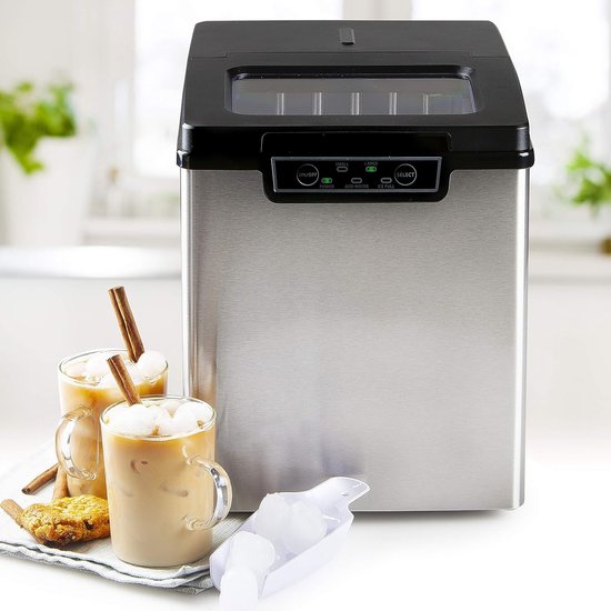 IJsblokjesmaker - IJsmachine - Dranken Koelen - Snelle Productie - 18L Tank - Zilverkleurig — afbeelding 2