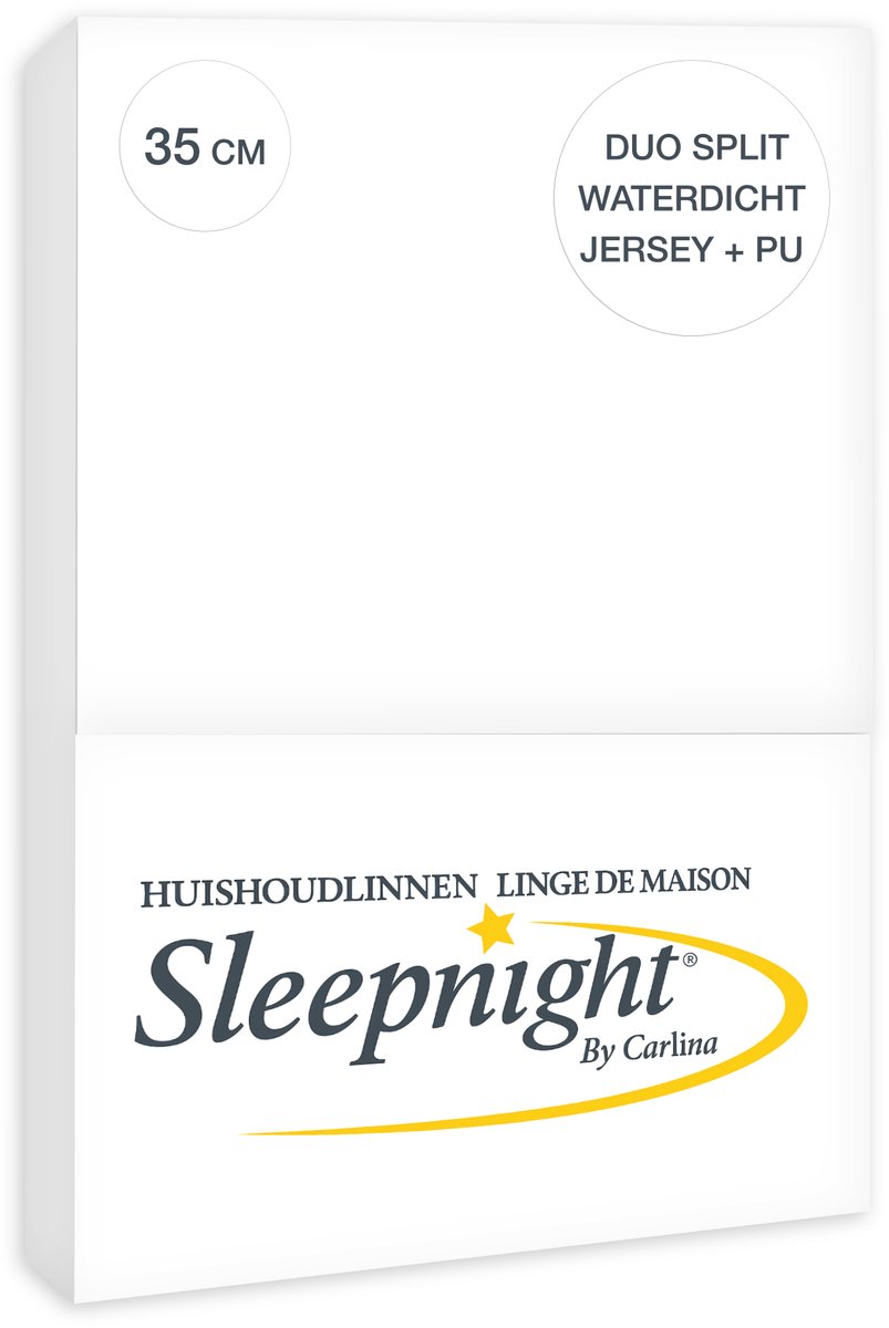 Sleepnight Puma Duo Split Matrasbeschermer Waterdicht Jersey 35 cm - 180 x 220 cm -