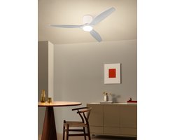 CREATE - Plafondventilator stil 40W (Ø132cm) - Sfeer- en hoofdverlichting LED - Afstandsbediening - 6 snelheden - Programmeerbaar - WIND CALM CUSTOM RATTAN