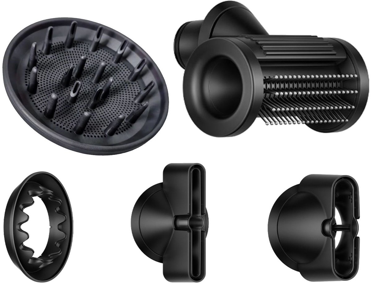 Dyson Supersonic Nural Accessoires (5 Stuks, Plus.Parts® alternatief voor 974179-01 / 974180-02)
