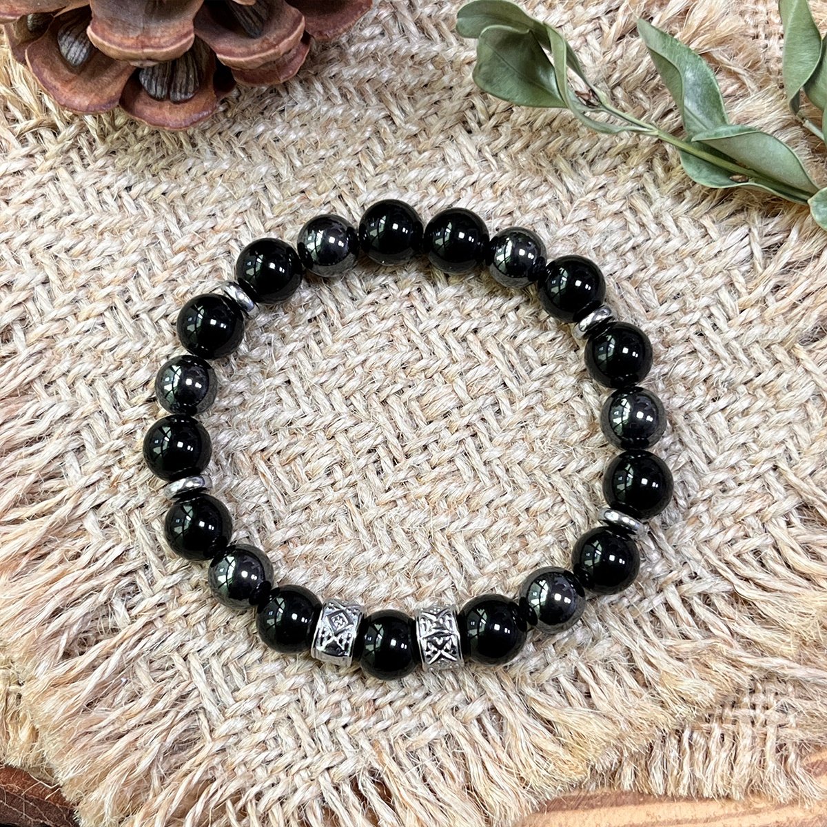 TERRA VII - NUSARAYA - Armband Edelstenen - Pasir Hitam - 17 cm