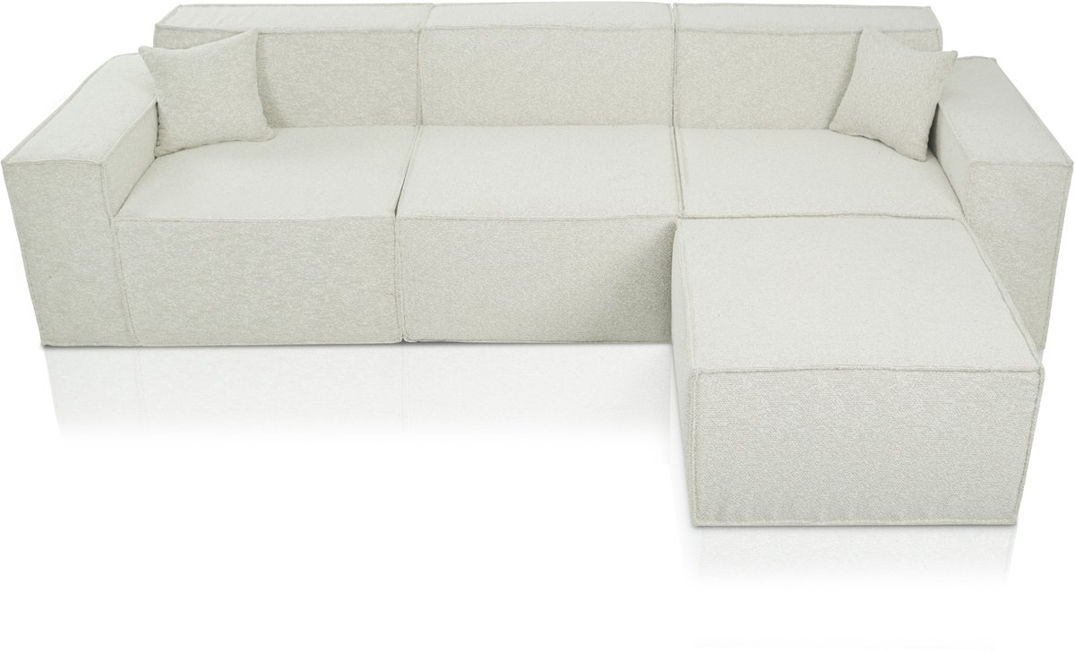 Beat Hoekbank Bouclé Beige