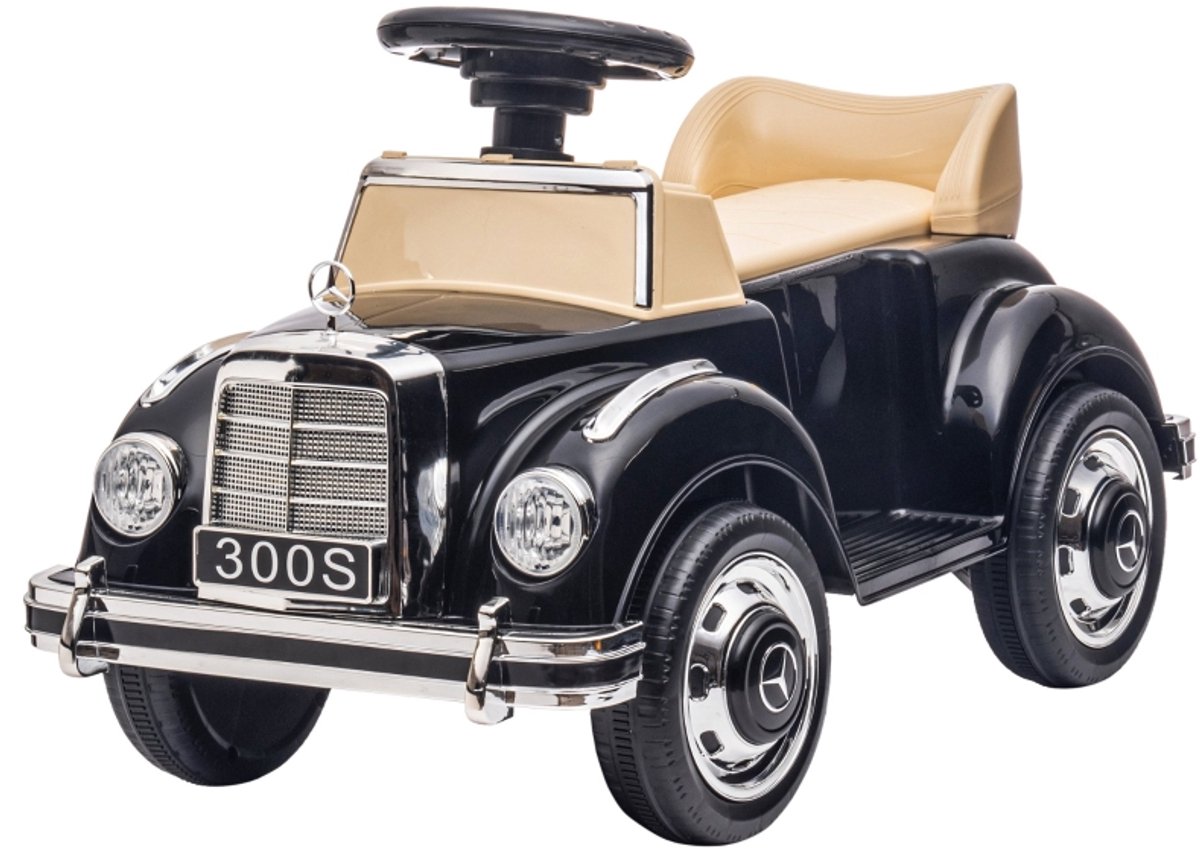 Loopauto Mercedes 300S - Zwart - Metaal - Anti Kantel