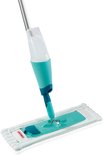 Leifheit Easy Spray XL vloerwisser met sproeifunctie, turquoise met witte microvezel.