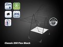 Zwart Classic 250 Flex droogrek met 25m drooglengte, drogen zonder elektriciteit, extra hoog.