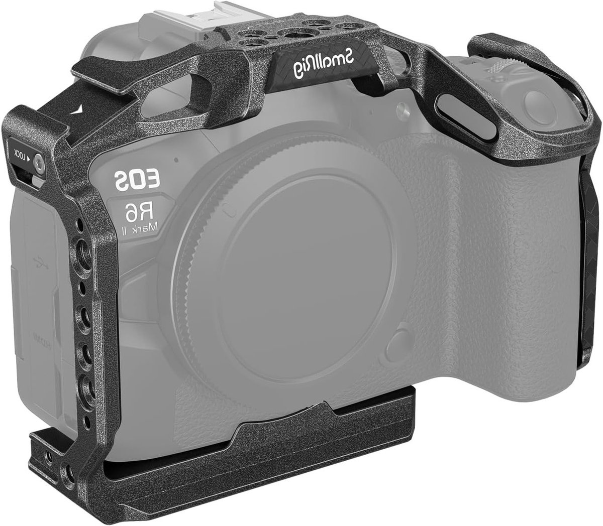 Camera Cage voor Canon R6 Mark II met Snelle Bevestigingsplaat, Koudschuh en Draadgaten voor Videoproductie