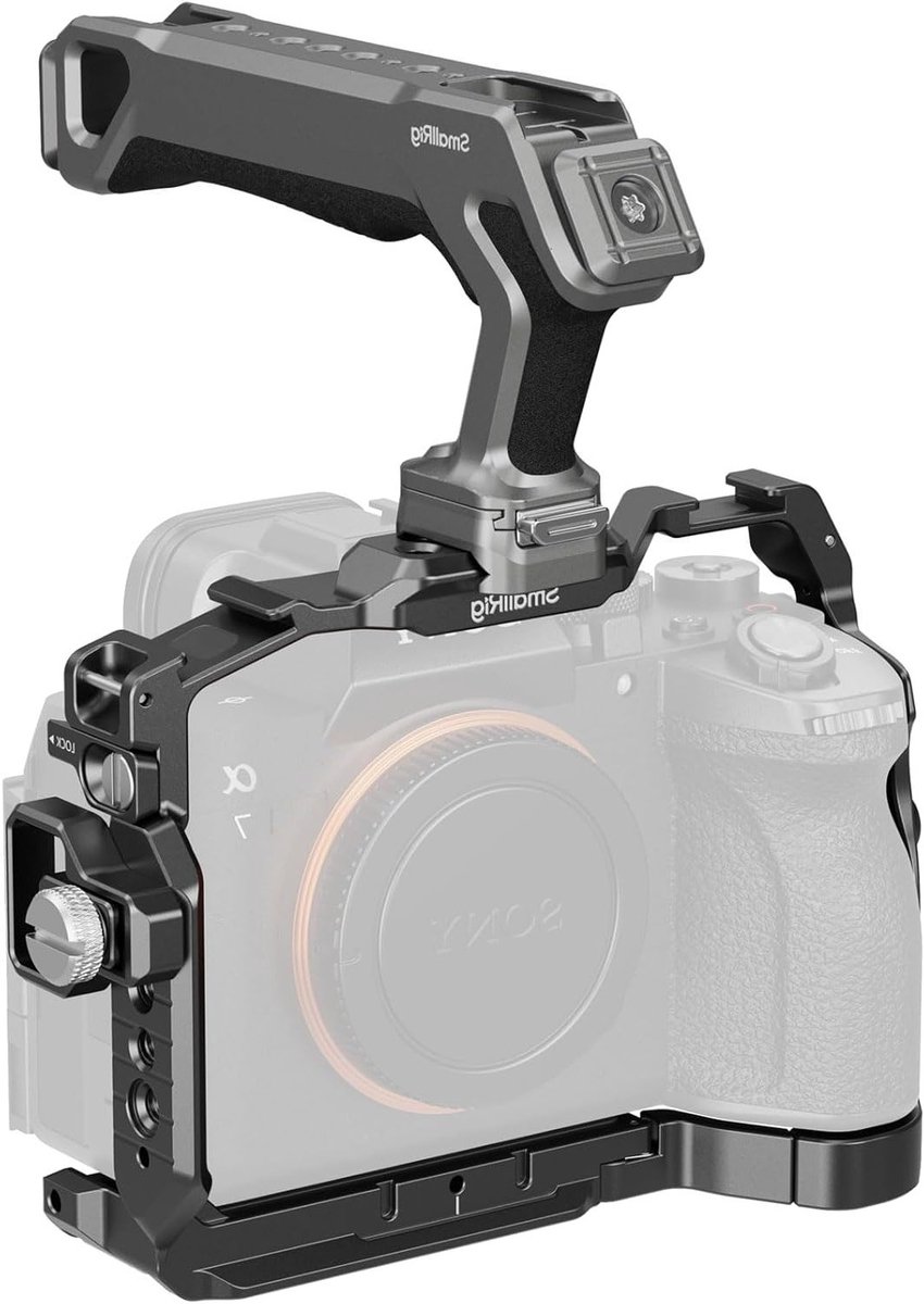 Cage Kit voor Sony Alpha 7 V/7R V/7 IV met NATO Handgreep, Snelle Bevestiging en HDMI Kabelklem