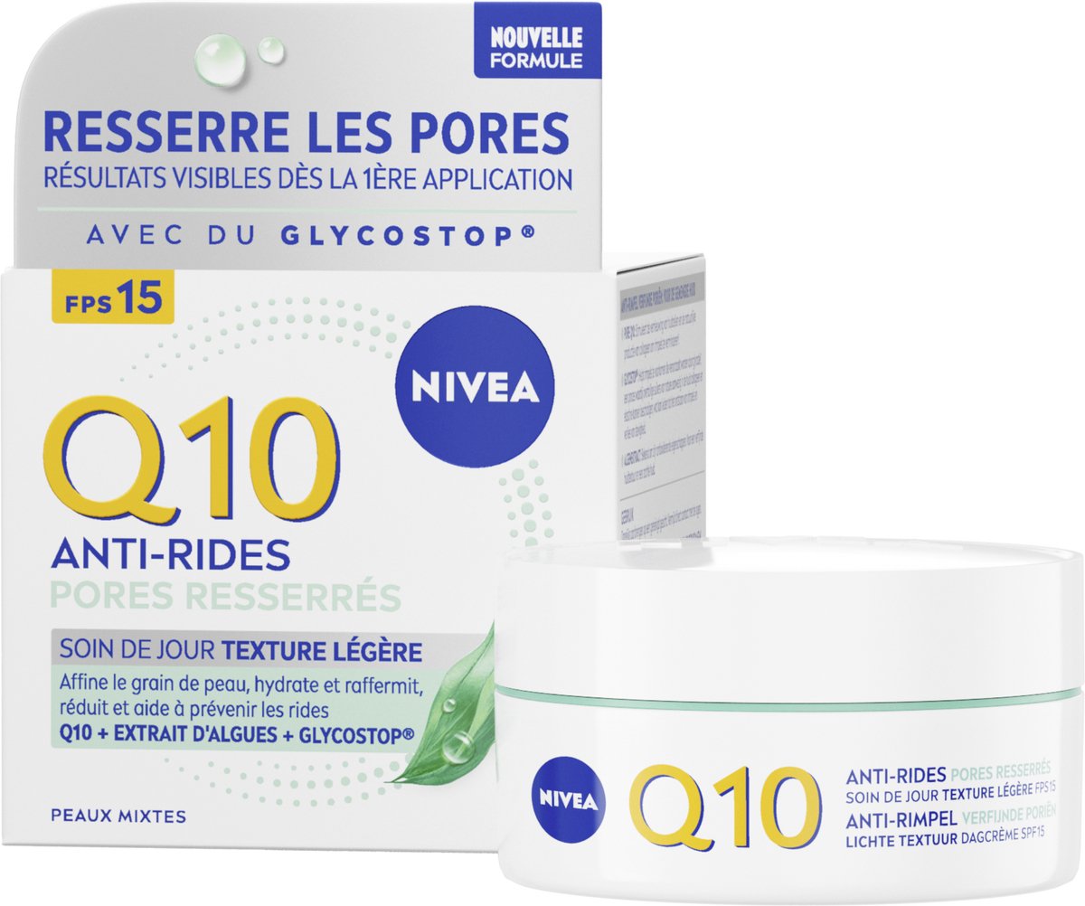 NIVEA Q10 POWER Anti-Rimpel Dagcrème Verfijnt de Poriën SPF 15 - 50 ml - Dagcrème
