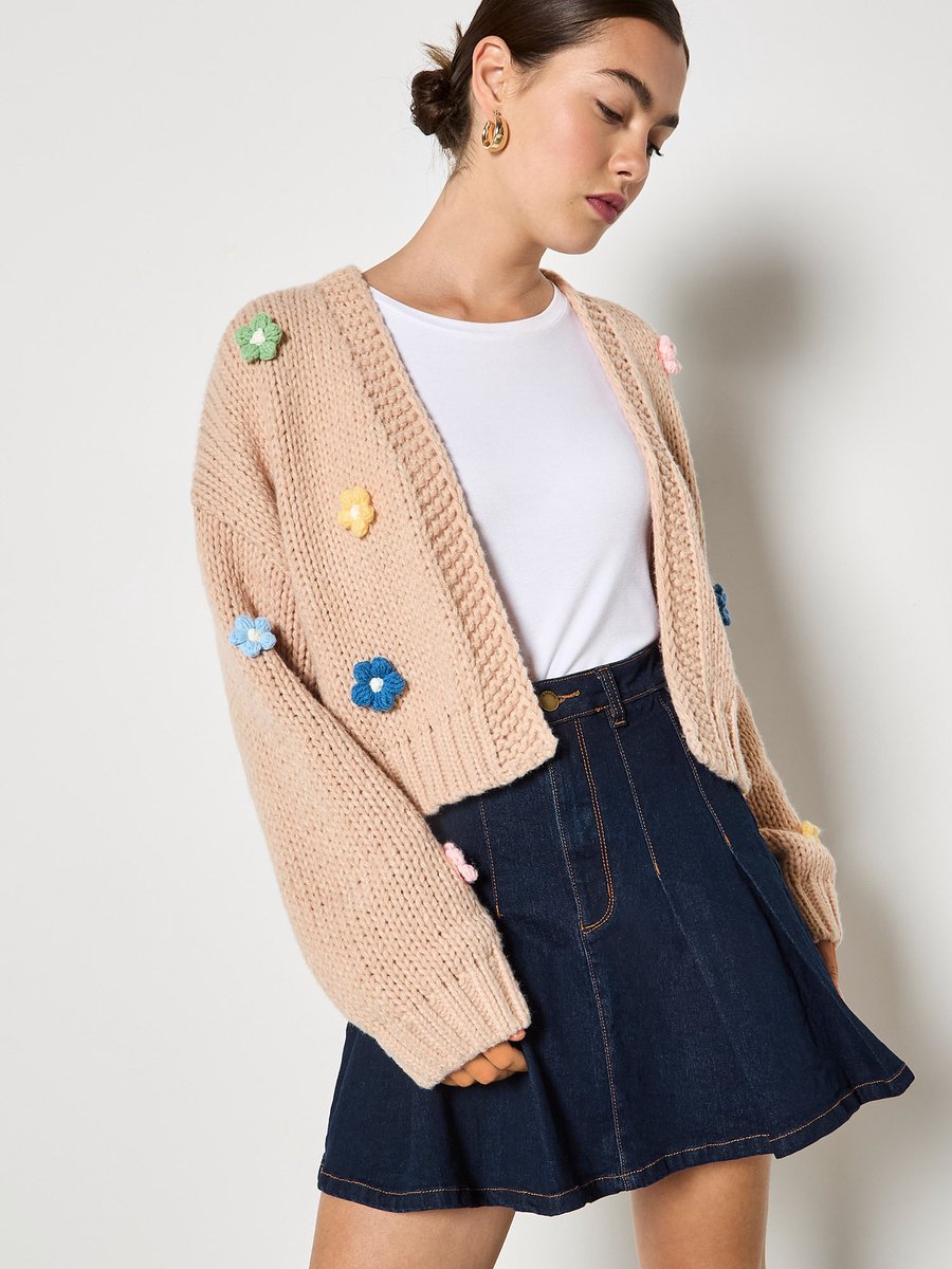 Geplooide denim minirok