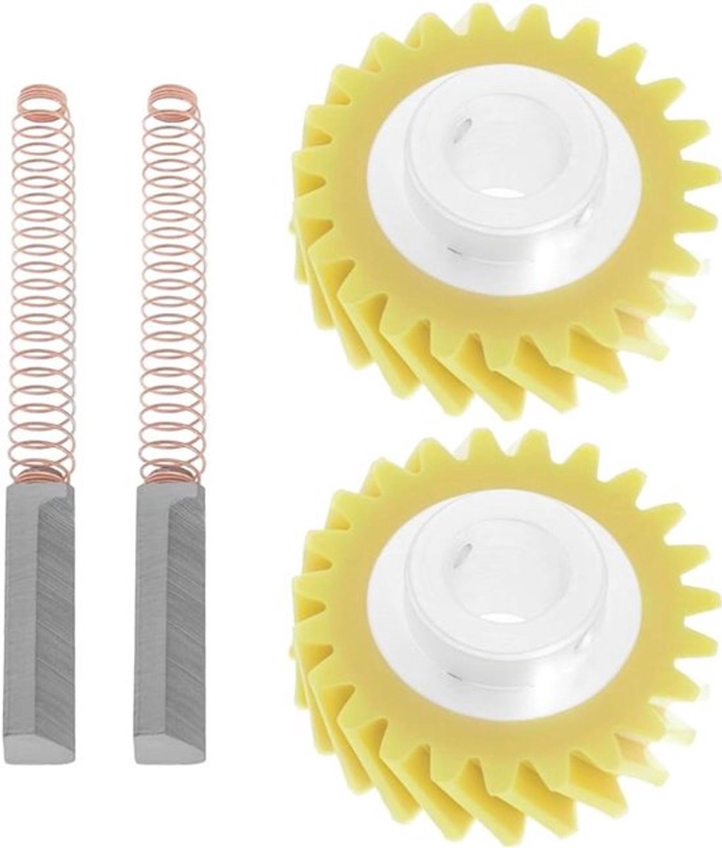 Mixer Wormwiel en Koolborstels Compatibel met Whirlpool en KitchenAid Mixers 4 stuks W10112253 met W10380496