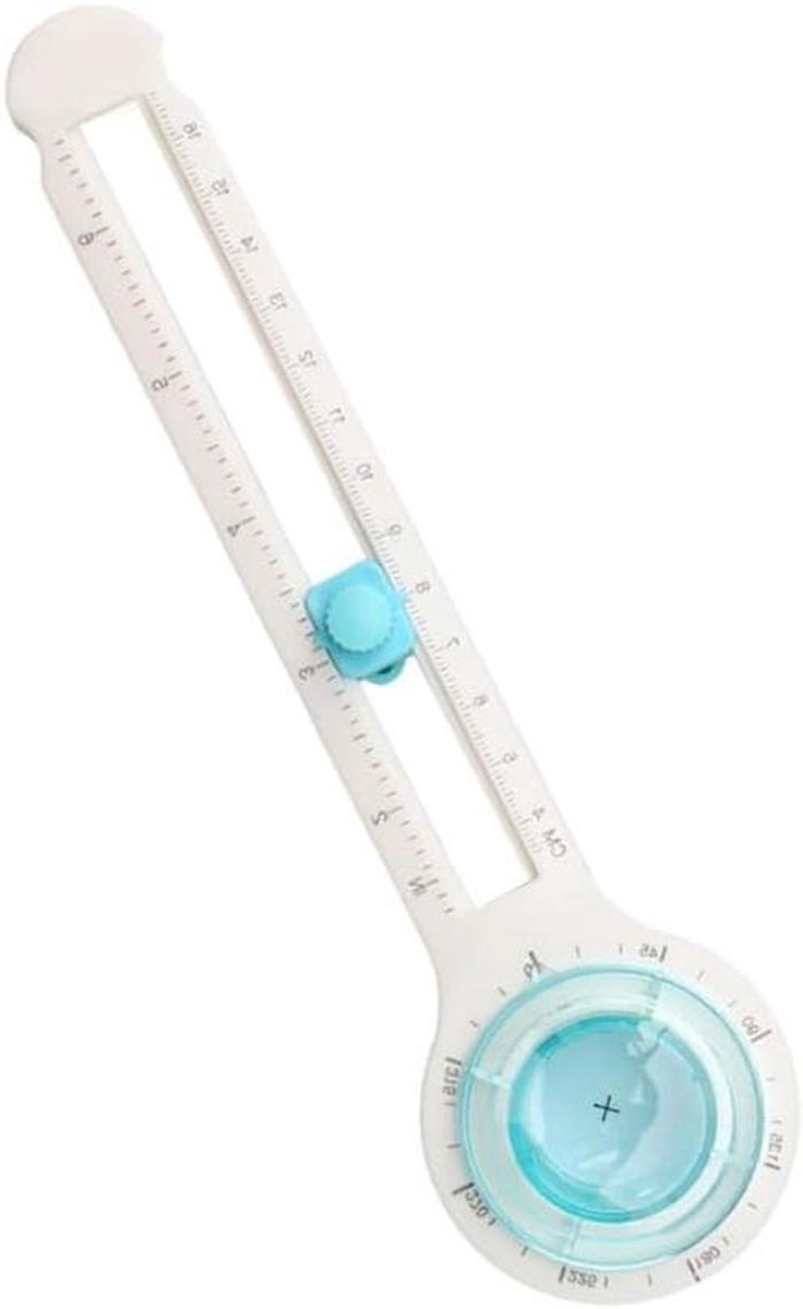Ronde Papiersnijder - Cirkelsnijder Rotatief - Scrapbooking Kaarten Maken - Verstelbare Snijkop - 8-32 cm - Wit