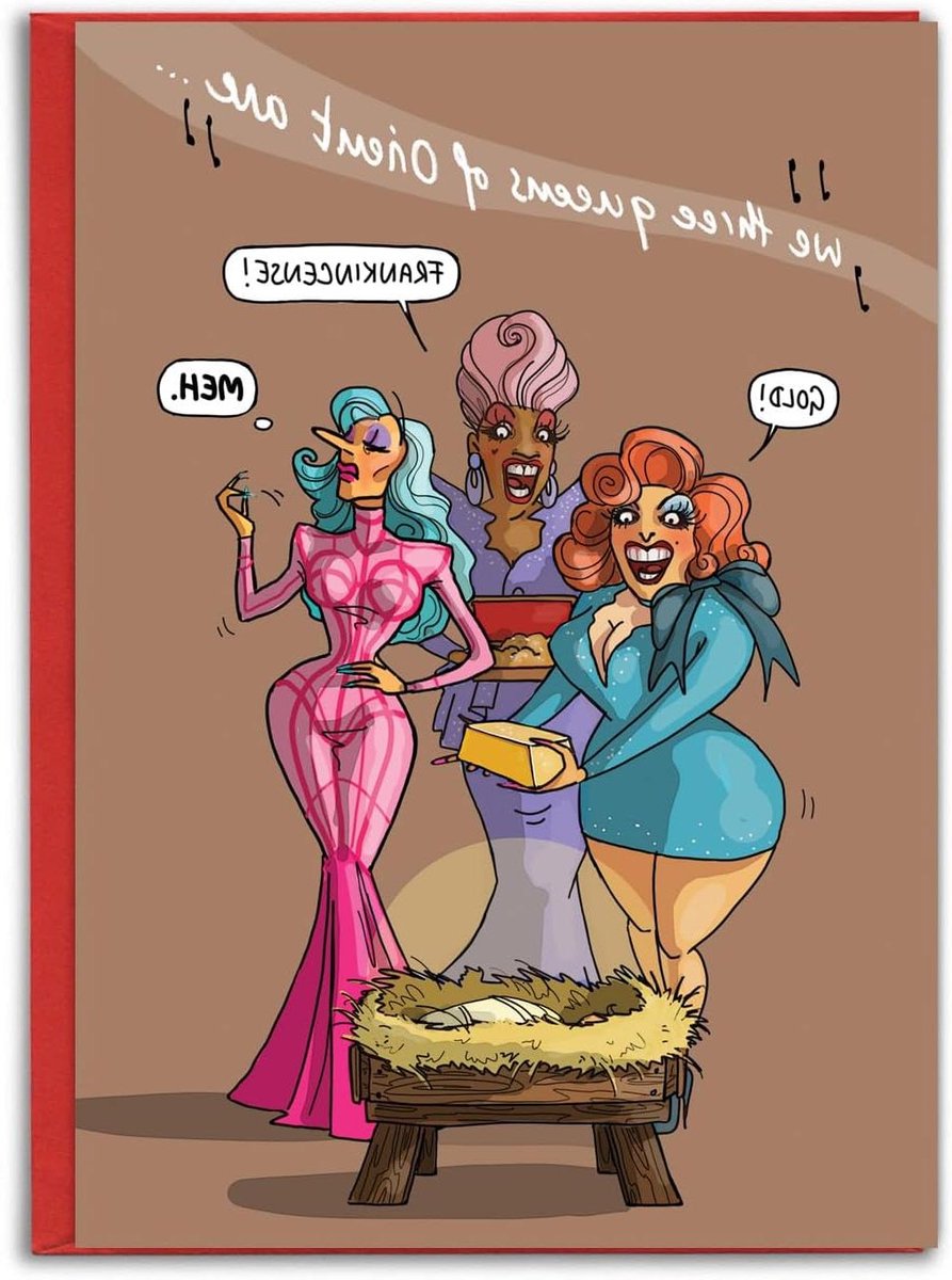 Grappige Kerstkaarten - Brutale Kaarten - Feestelijke Humor - Lege Binnenkant - 120 x 170 mm - Meerkleurig