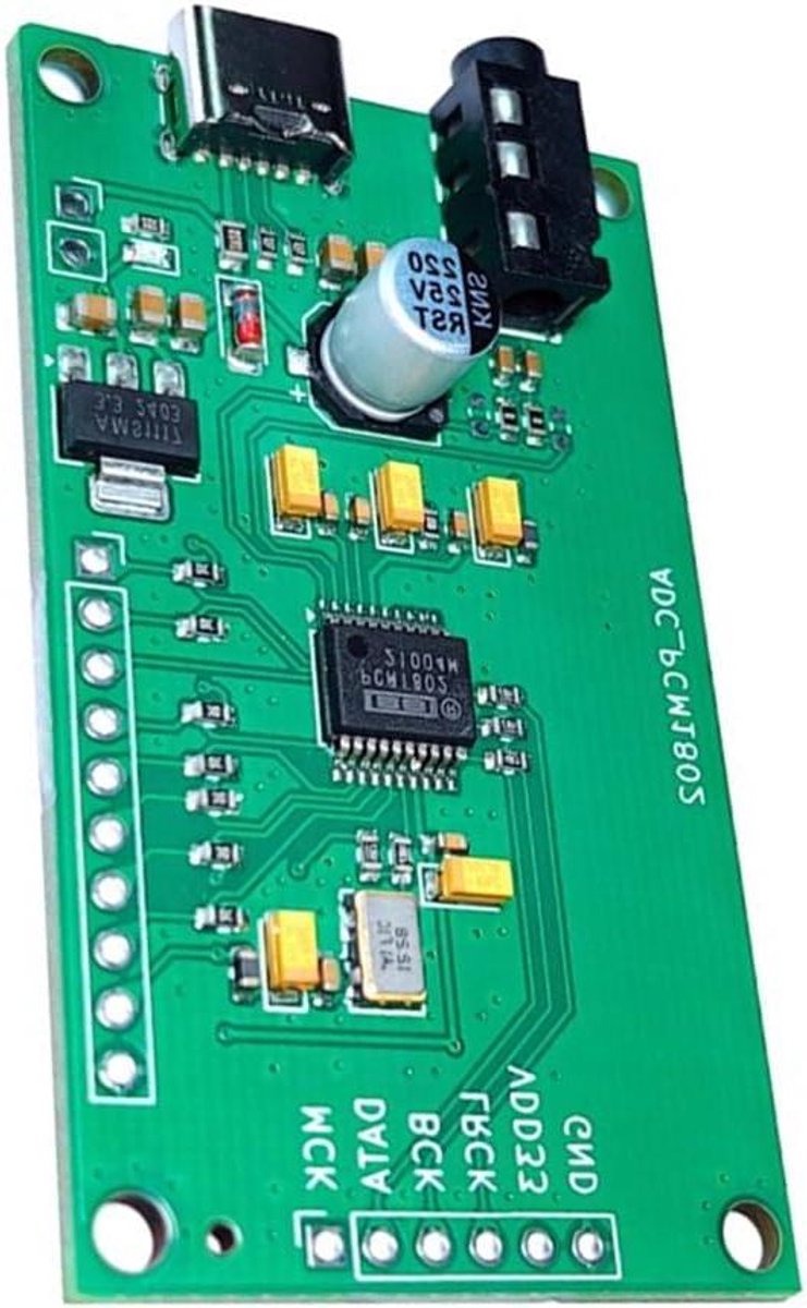 Audio ADC Module - Stereo Converter Opname - Geluid Verbeteren - Analoge Naar I2S