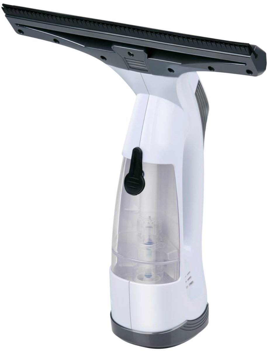 alpina Raamwisser Elektrisch - Ramenwasser met Zuigfunctie - Draadloze Ruitenreiniger met 30 Min Batterijduur - Raamzuiger USB Oplaadbaar - 70ml Afneembaar Waterreservoir - Wit/Zwart