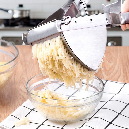 Aardappelpers en fruitpers van roestvrij staal van Merkloos — afbeelding 3