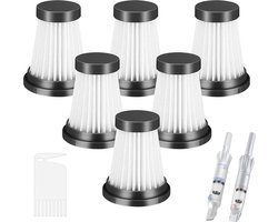 Zes HEPA-filters Geschikt voor de MOOSOO K12, K12 Pro, K13 draadloze stofzuigers en de Genius Invictus One 1.0 X7, 2.0 stofzuigers.