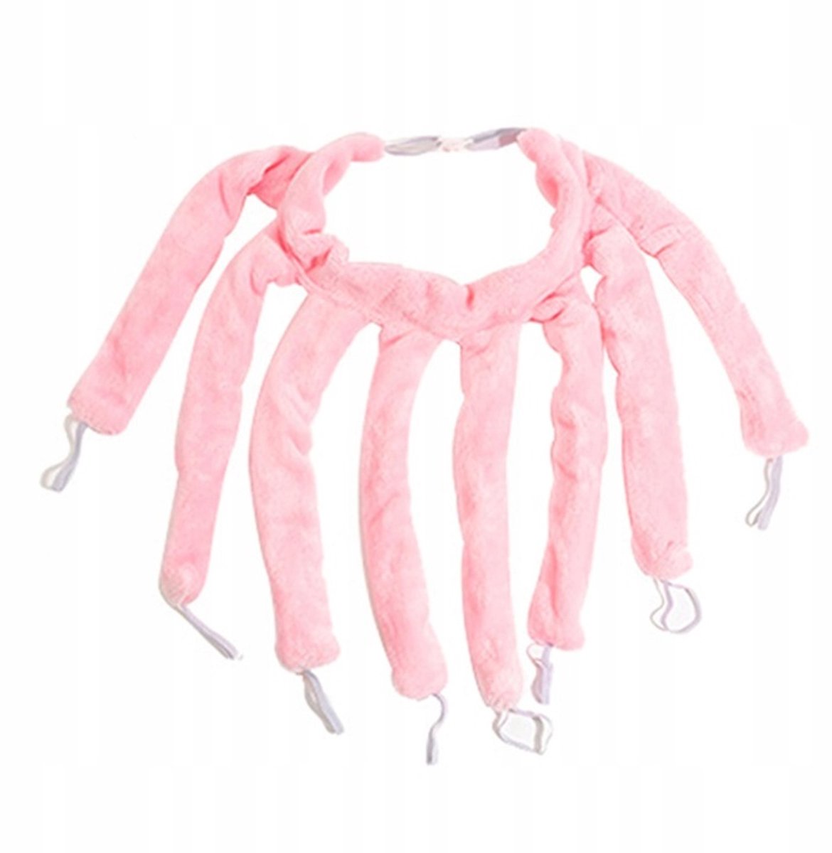 Zachte, hittevrije krultang, herbruikbaar, koraalfleece roze