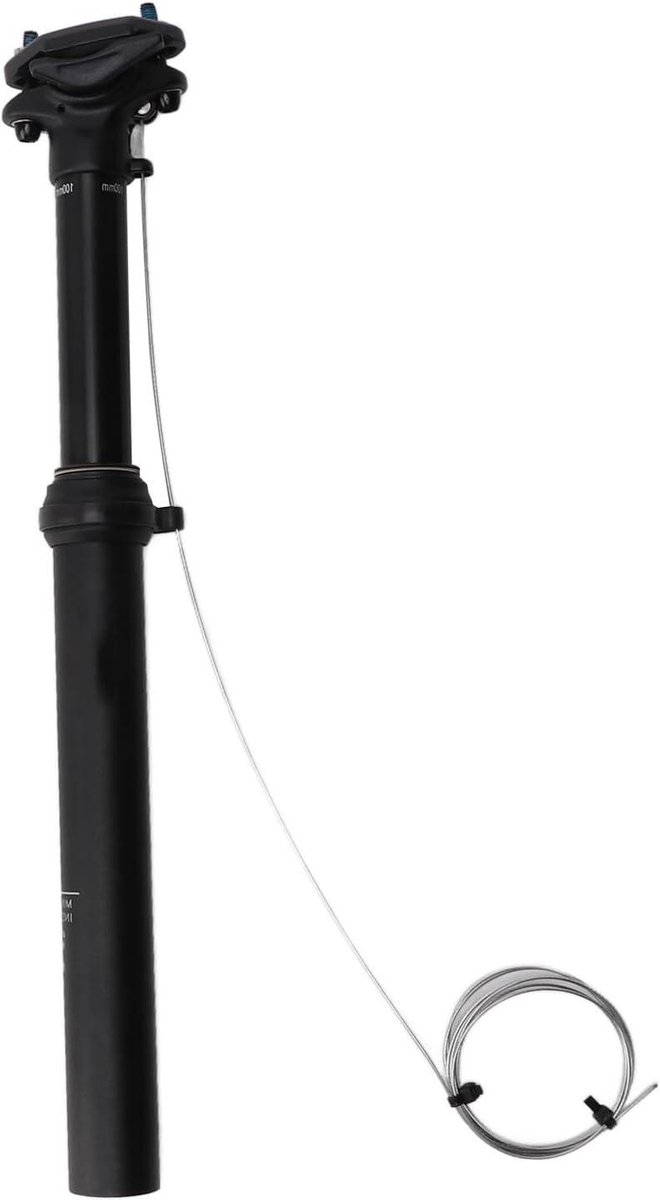 Verstelbare Zadelpen - Fietszadelpen Telescopische Zadelpen - Comfortabel Fietsen - Hydraulisch Geveerd - 30.9 x 375mm - Zwart
