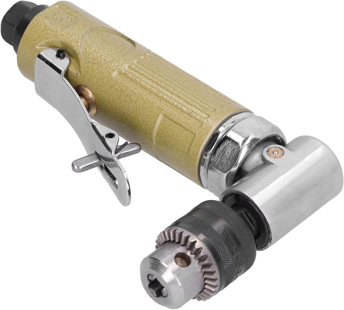 Luchtboor Haaks - Pneumatische Boor - Timmerwerk Huisdecoratie - Hoge Efficiëntie 16000 Tpm - 3/8 inch Chuck - Zilverkleurig