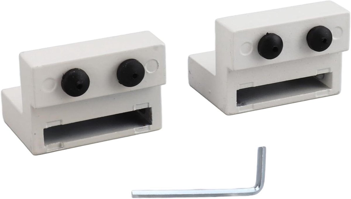 Schuurdeur Stopper - Schuifdeurgeleider Deurstopper - Stil Deur Gebruik - Slagvast Ontwerp - 7 x 6 x 6 cm - Wit