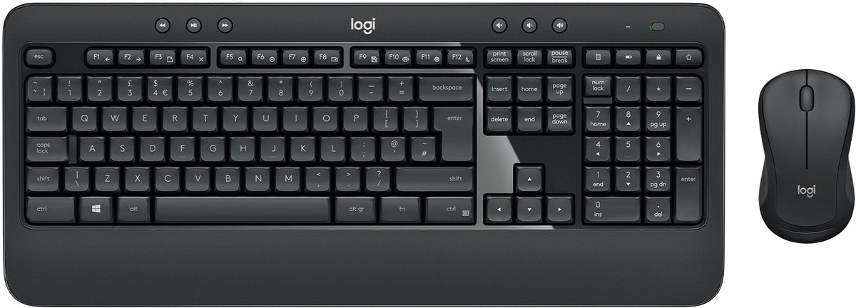 Logitech MK540 Advanced - Toetsenbord- en Muisset - Draadloos - QWERTY ES - Zwart