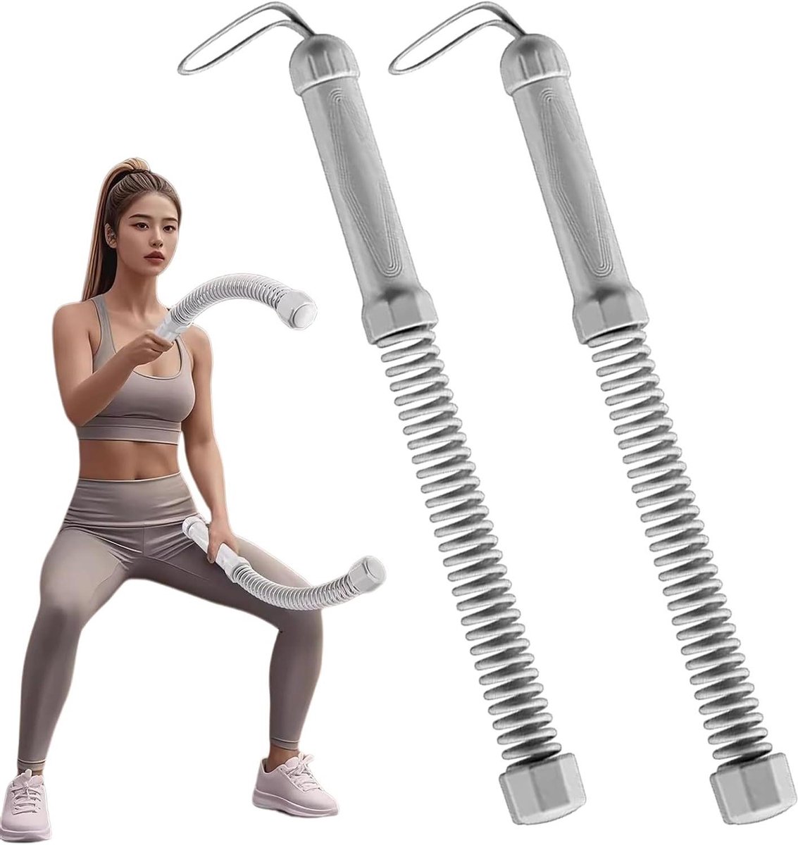 Fitness Touwen - Trainingskoorden Battle Ropes - Kracht Training - Anti-Knoop Ontwerp - 2 stuks - Grijs