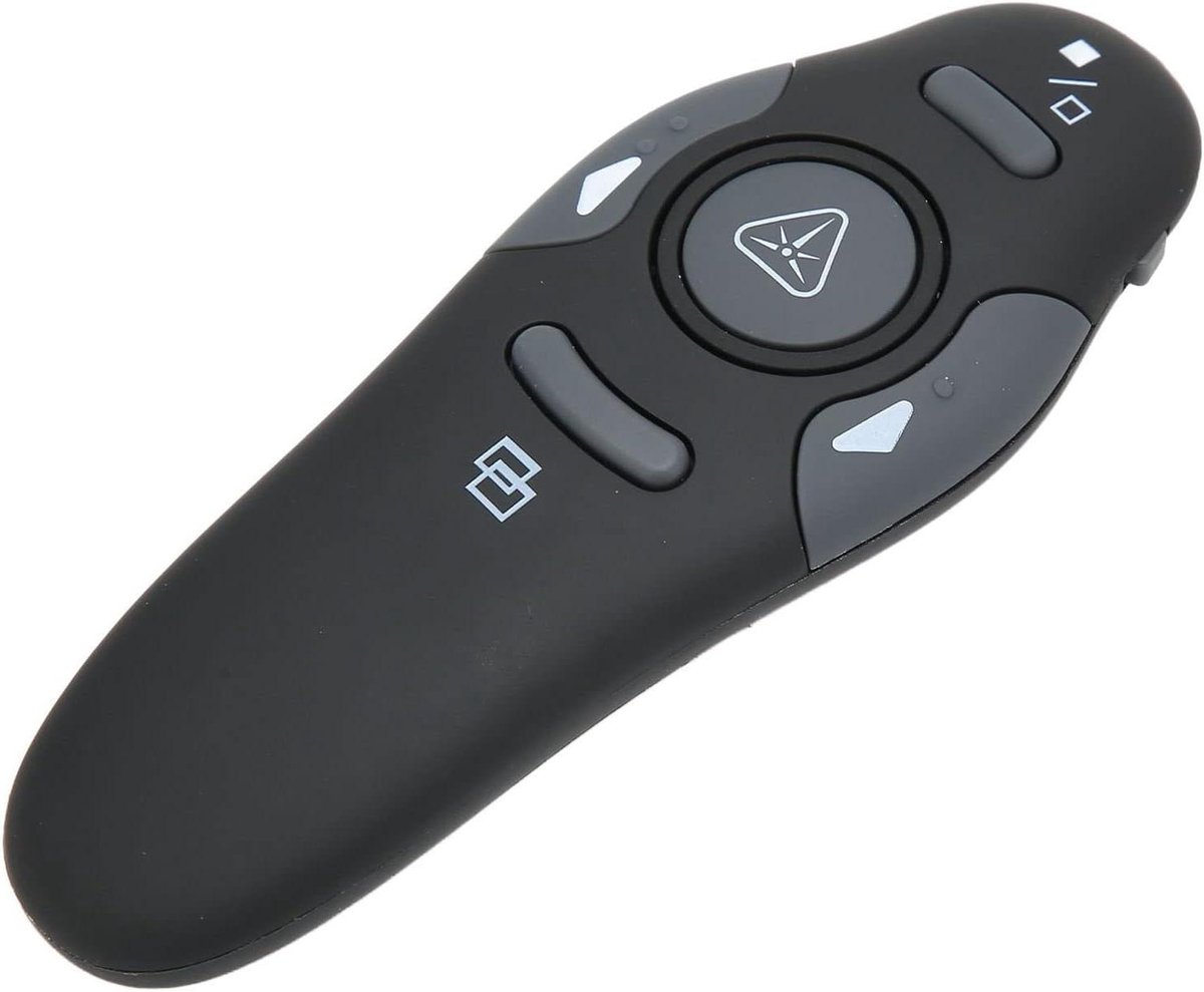 Draadloze Presentatie Clicker - Presentator Remote - Presentaties Geven - Ergonomisch Ontwerp - 10 meter bereik - Zwart