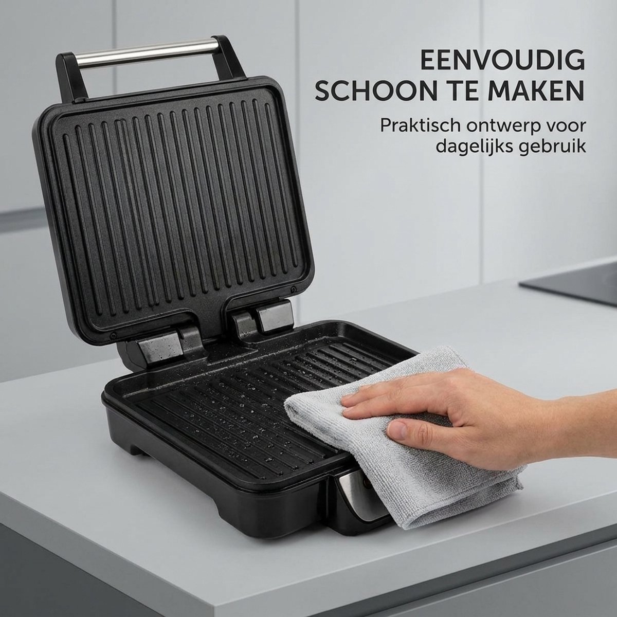 Golermo Tosti Apparaat 2000W - Tosti IJzer en Contactgrill thumbnail 5