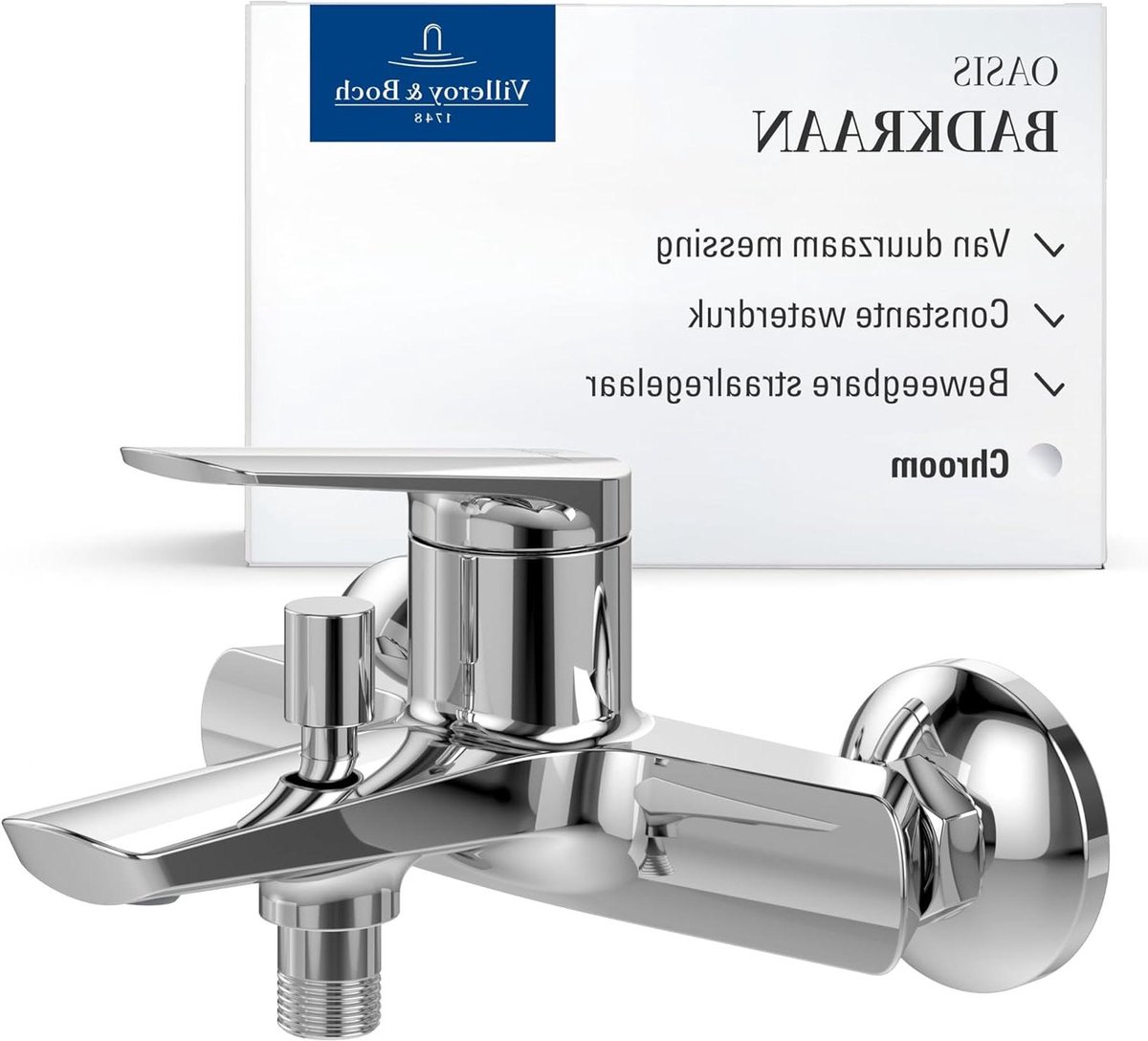 Badkraan - Douchekraan Opbouw - Comfortabele Douche - Verstelbare Straal - 1.45 kg - Chroo