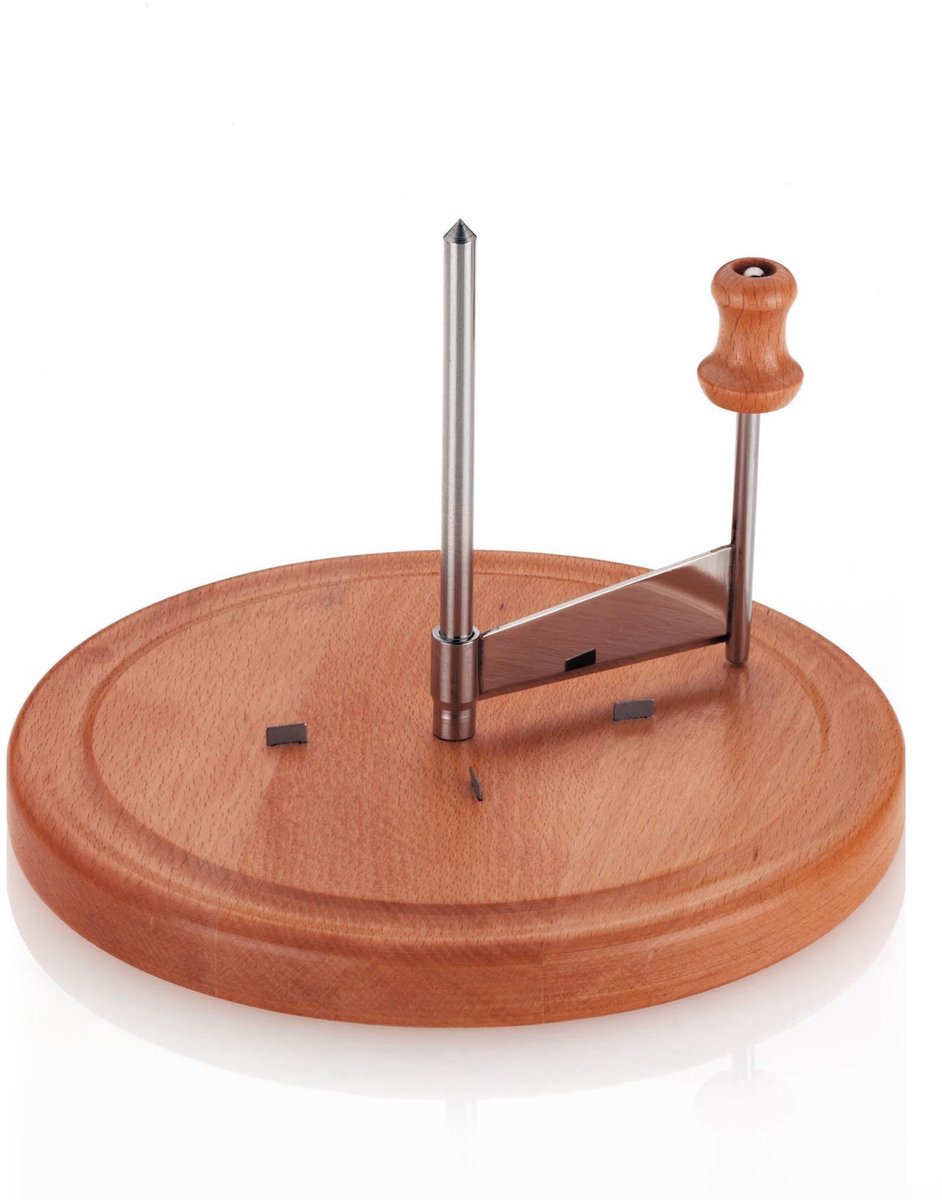 carmdering - Girolle Kaasschaaf - Traditionele Kaasroos Machine - Kaasrasp - Precisie Rosetten Maken - Dunne Kaasrollen Schaven - Beukenhout - Roestvrij Staal Mes - Antislip Stabiliteit - Aroma Vrijgeven - 1 Set