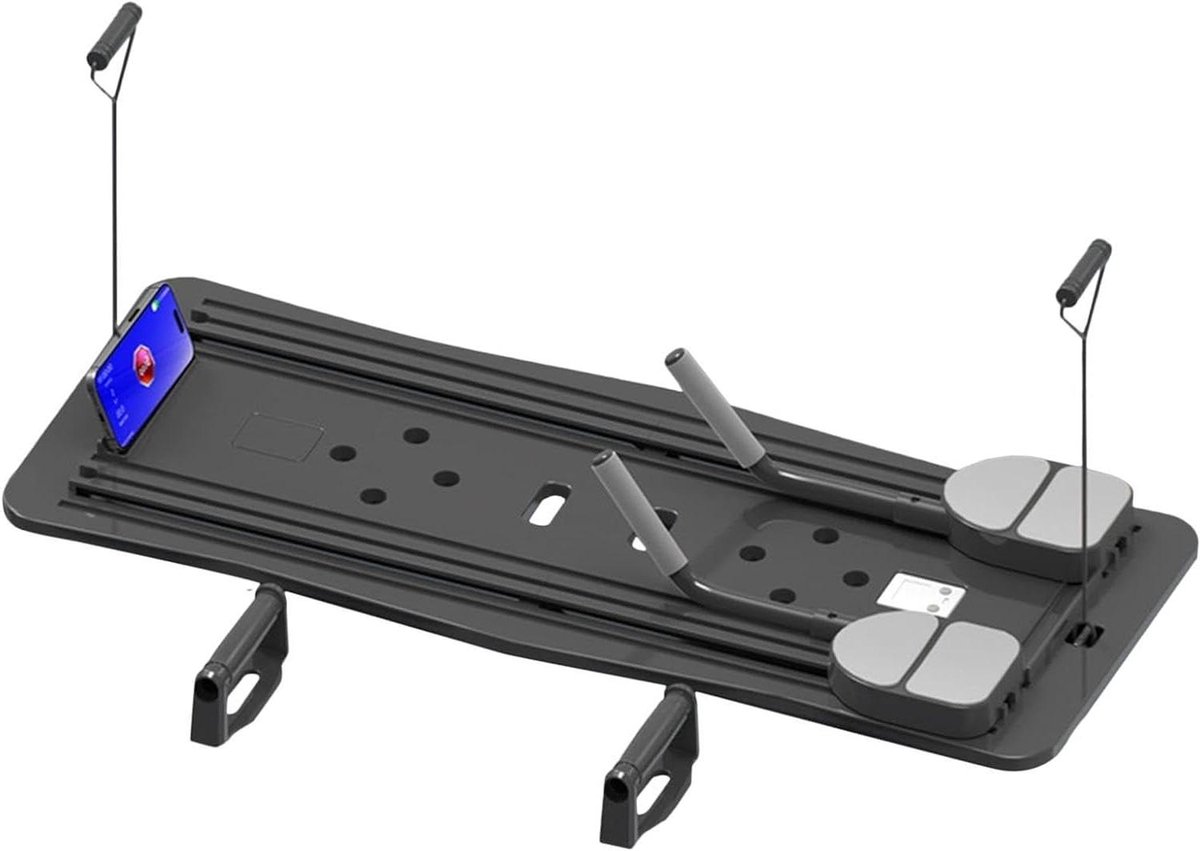 Roller Oefenmachine - Fitness Board - Buikspieren Trainen - Automatische Rebound - 96x40x3 cm - Zwart