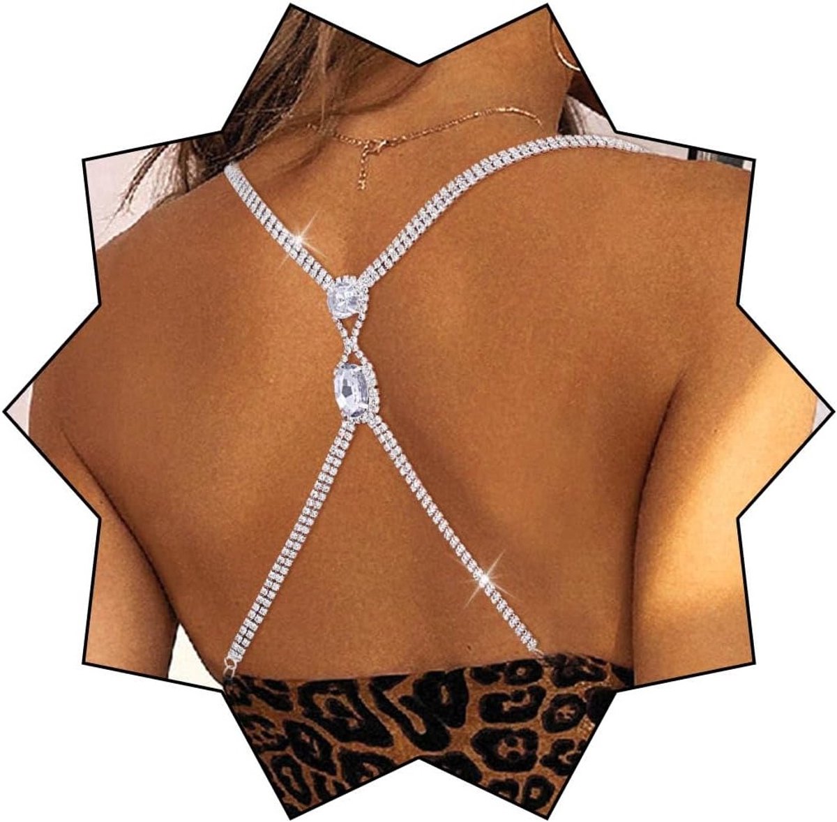 Sparkling Rhinestone Bh-Houders met Kristallen - Antislip Bh-Straps voor Feestjes en Avondkleding voor Dames