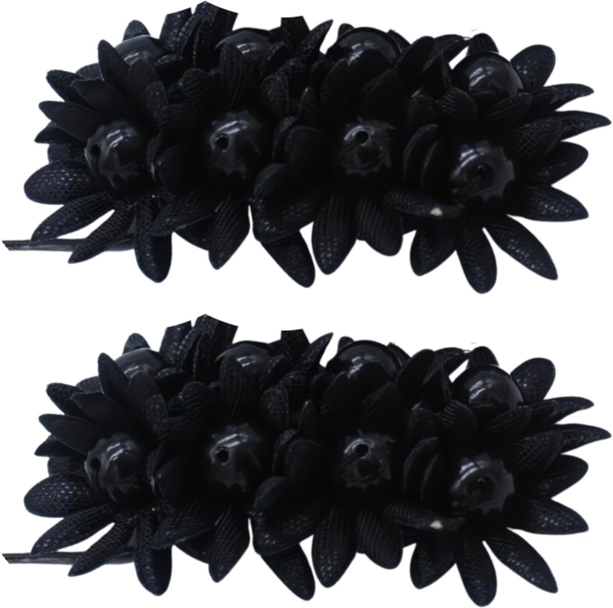 Slipper clipper Bloem -recht zwart- schoen versiering- Charme Bijoux