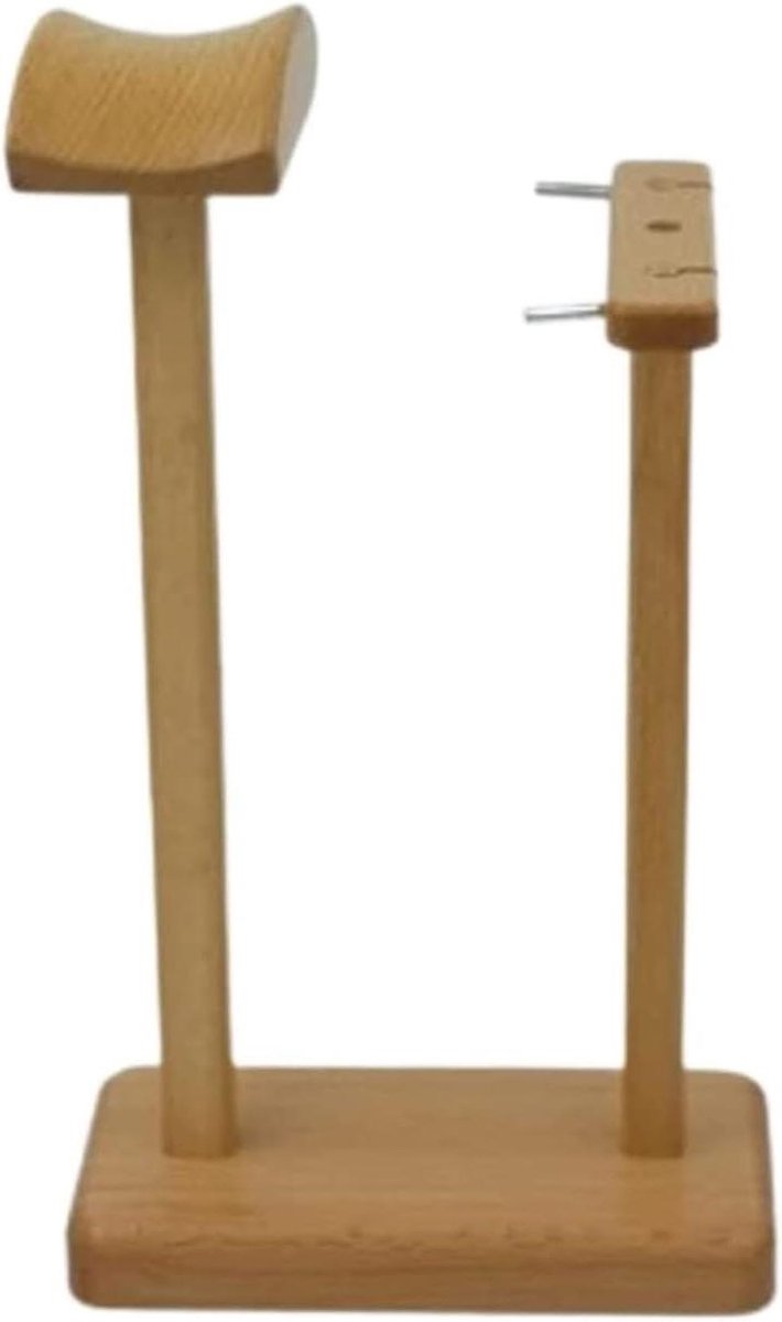 Hoofdtelefoon Houder - Koptelefoonstandaard - Bureau Organisatie - Massief Hout - 30 cm Hoog - Niet gespecificeerd