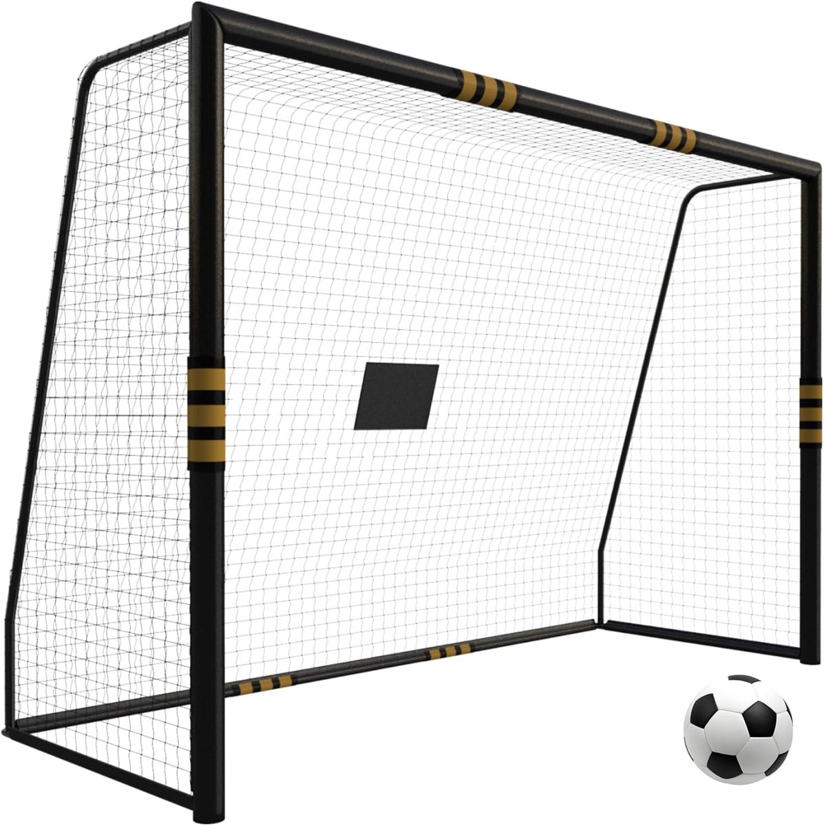 Voetbaldoel met Foam Bescherming (240 x 163 cm) - Weerbestendige Voetbalgoal voor in de Tuin - Inclusief Net & Grondpennen - Voor Kinderen en Volwassenen