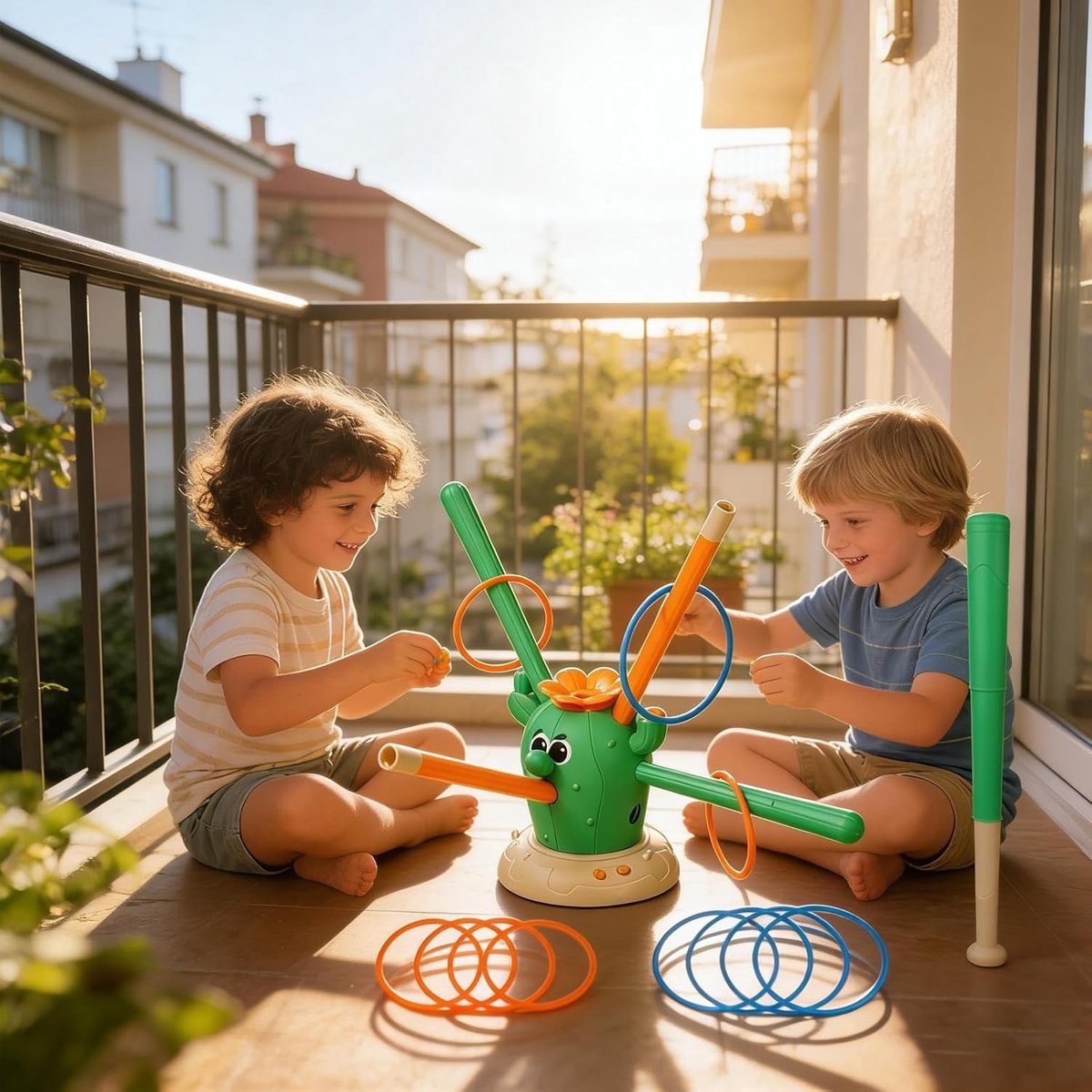 Muzikaal Spring en Gooi Speelgoed - Oefenmachine Speelgoed - Actief Spelen - 4-in-1 Ontwerp