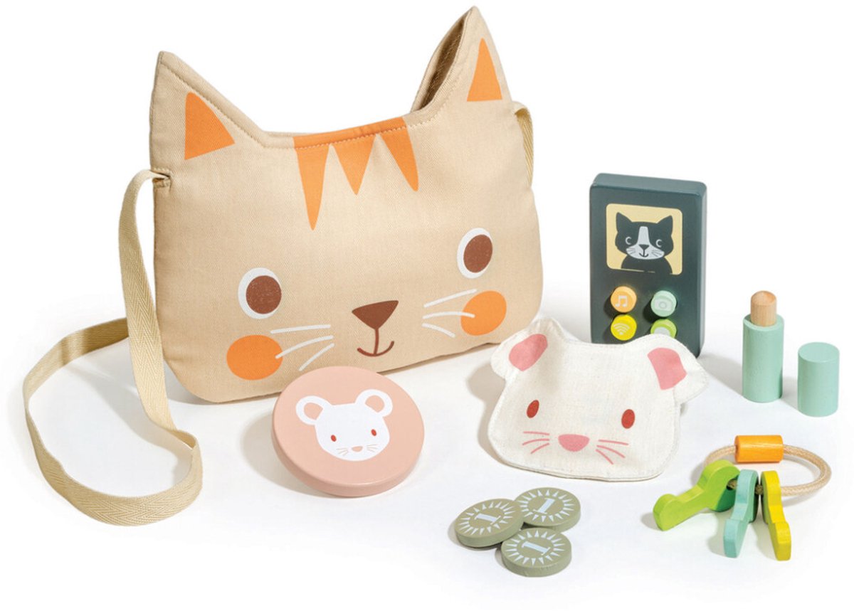 Mentari handtas voor kinderen met dierenprint - Kitten design.
