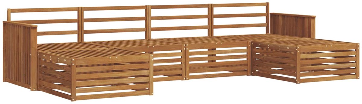 vidaXL Buiten - bank - set - 6 - st - 4-zits - Naturel - Massief - Acacia - Hout