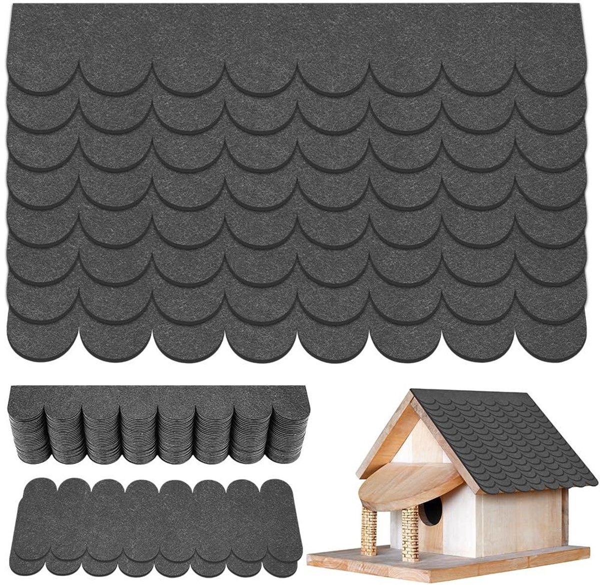 Zelfklevende Dakvilt - Mini Dakshingles Vogelhuis Dakpannen - Mini Daken Afwerken - Sterke Zelfklevende Laag