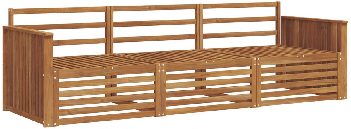 vidaXL Buiten - bank - set - 3 - st - Naturel - Massief - Acacia - Hout