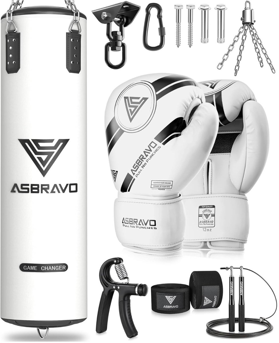 LeeuwenChoice® Pro Serie Bokszakset - Met Handschoenen & Acccssoires - Voor Volwassenen - Vrijstaand met Standaard - Geschikt voor Thuistraining
