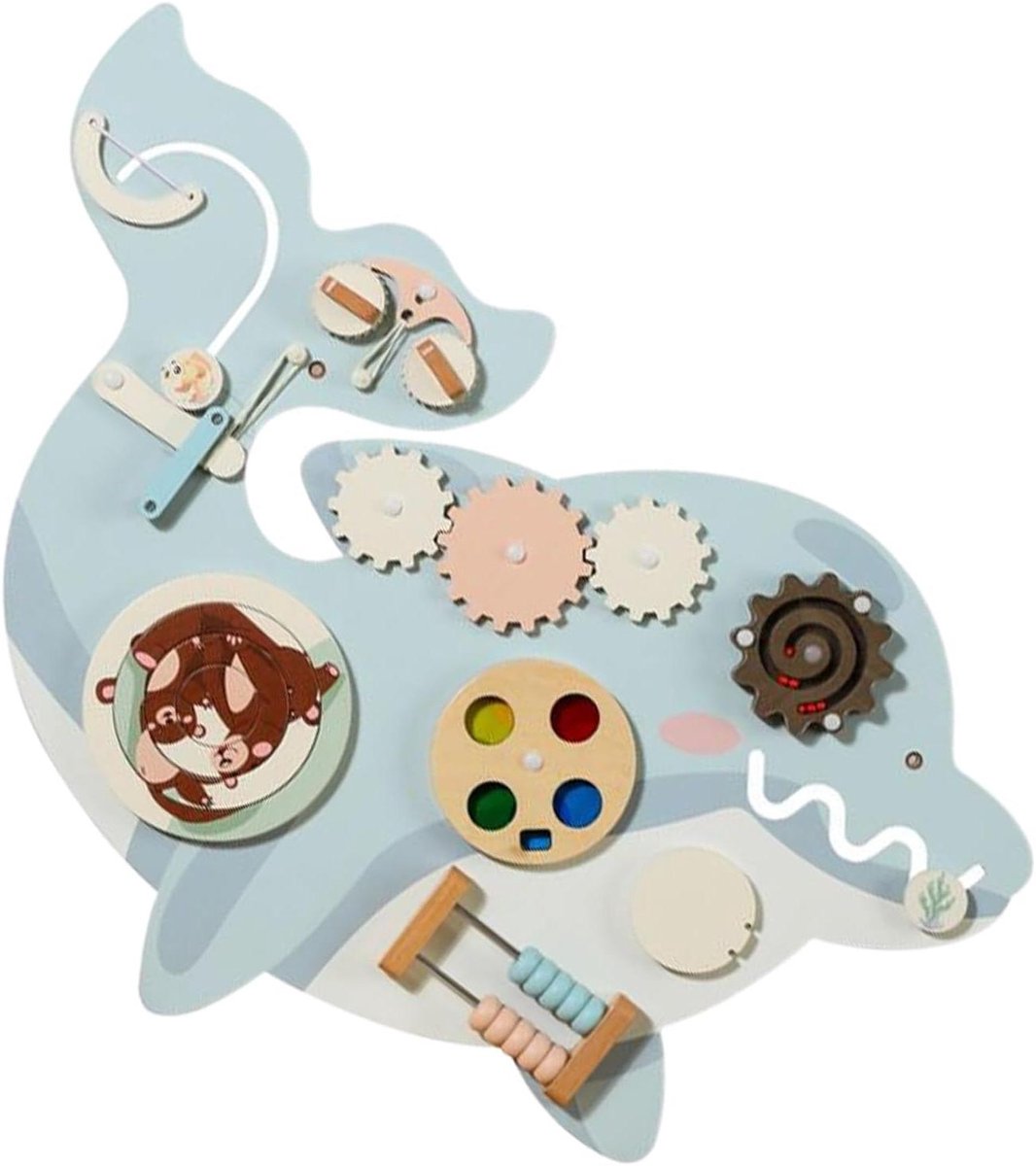 Wand Sensorisch Bord - Activiteitencentrum Peuters - Spelend Leren - Fijne Motoriek Ontwikkelen - 60 x 40 x 1 cm