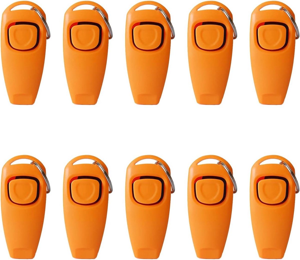 Huisdier Trainingsset - Clicker en Fluit - Gedragstraining Huisdier - 2-in-1 Functie - 10 Stuks - Oranje