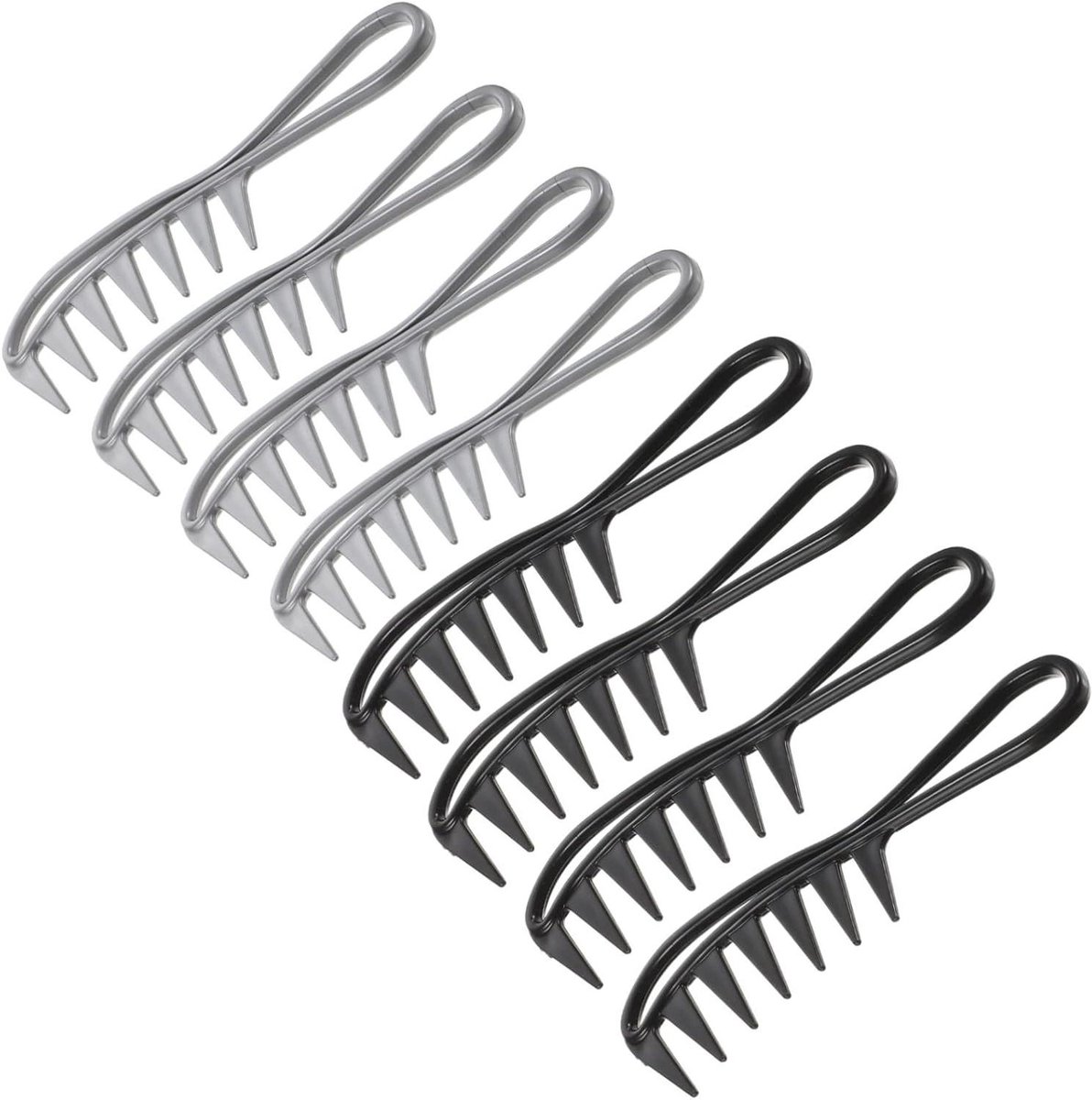 Haarkam Set - Stylingkam Ontklitter - Haar Stylen - Brede Tanden - 19 cm - Diverse Kleuren